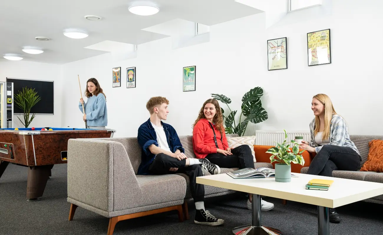 Students in the common room