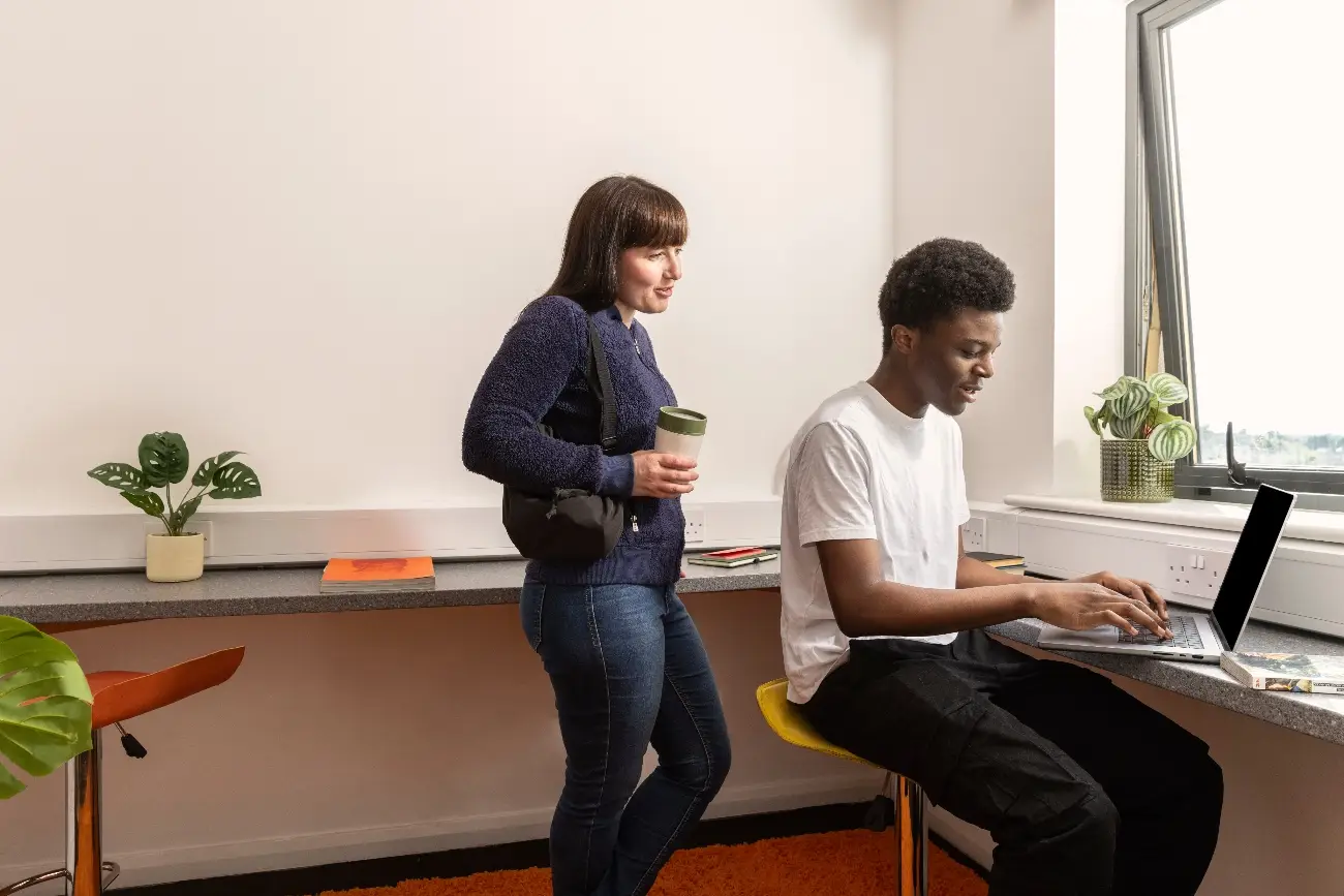 Students in the study area