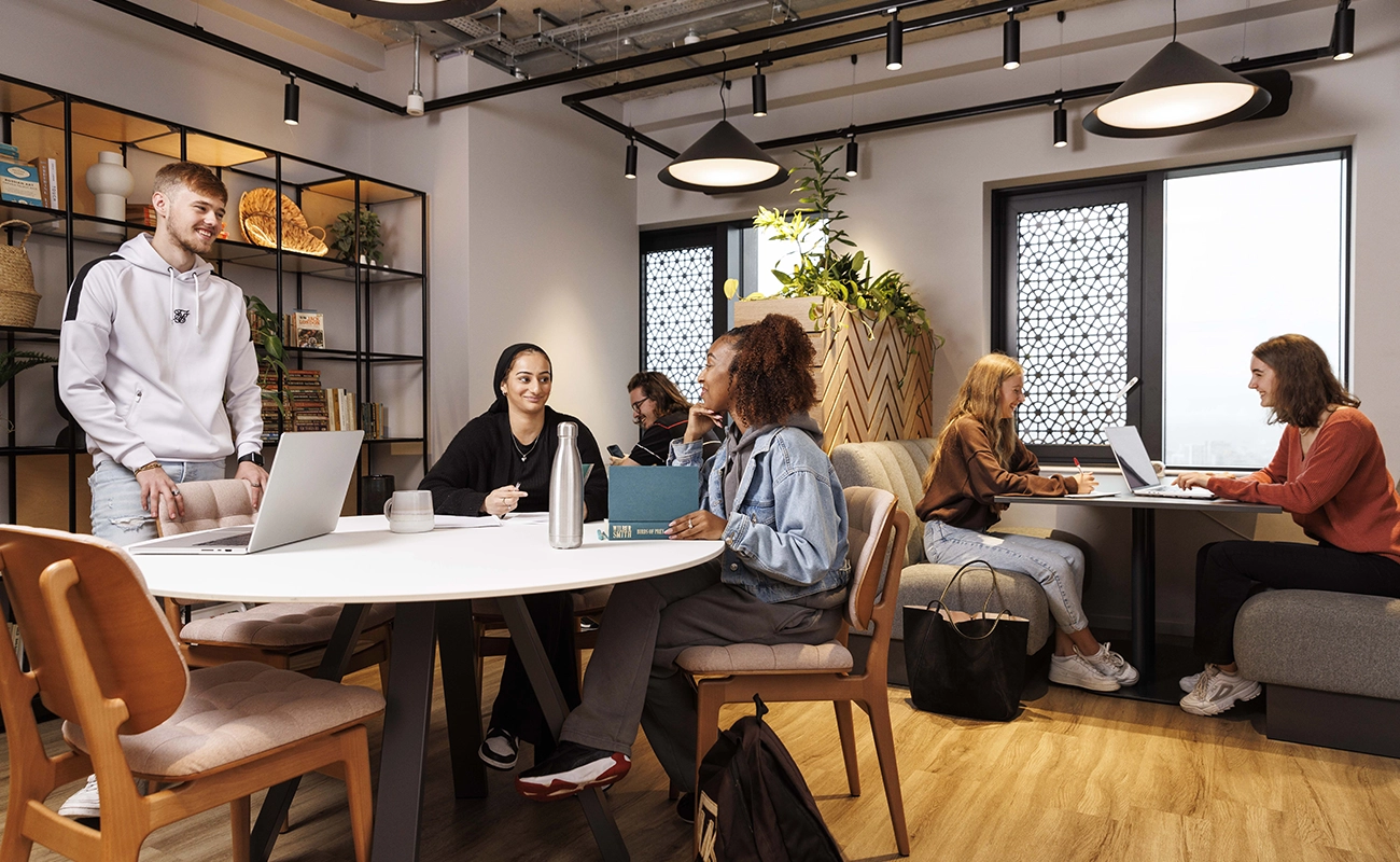 Students in the common room