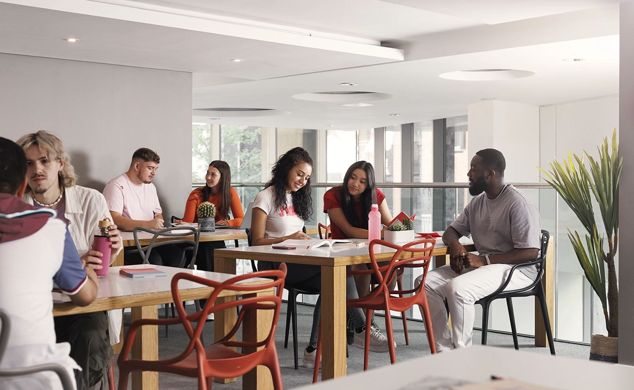 Students in the study room