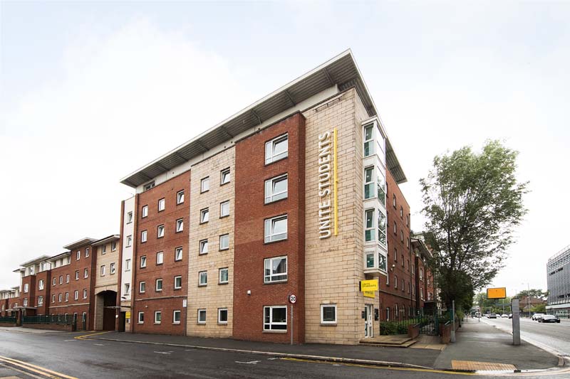 Unite Students accommodation at Brook Hall in Manchester