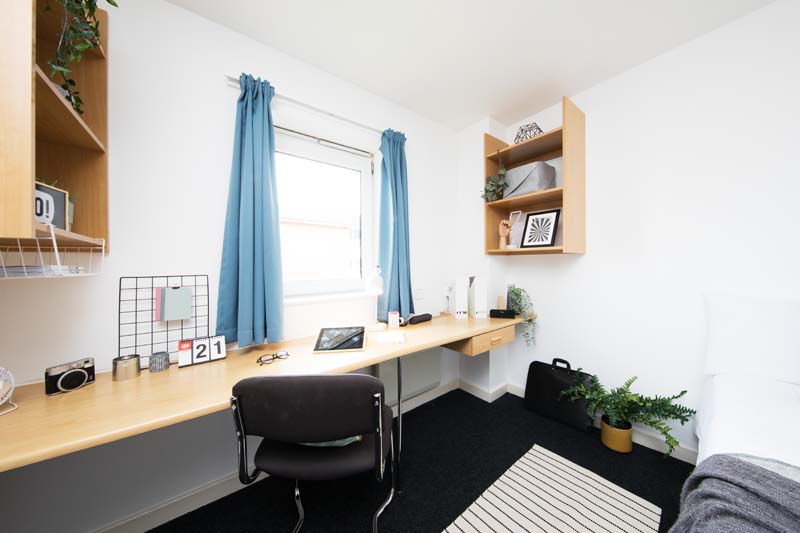 Study space in a Premium Range 1 En-suite room