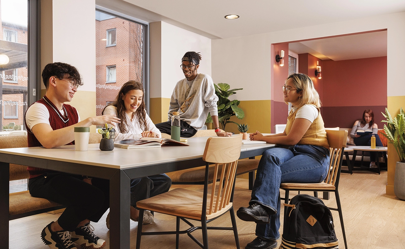 Students in the common room