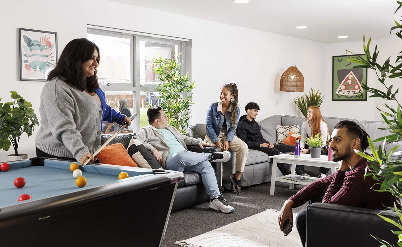 Students in the common room