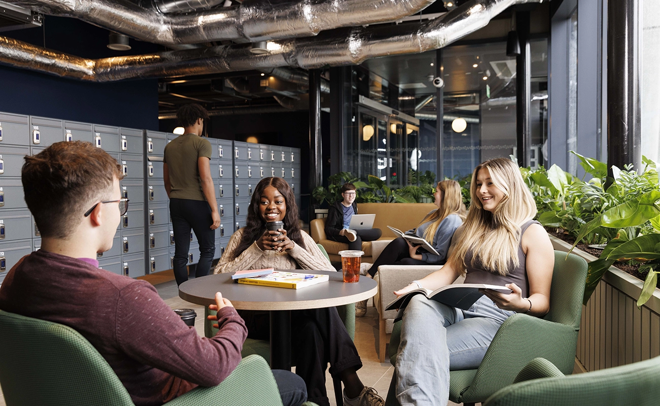 Students in the common room