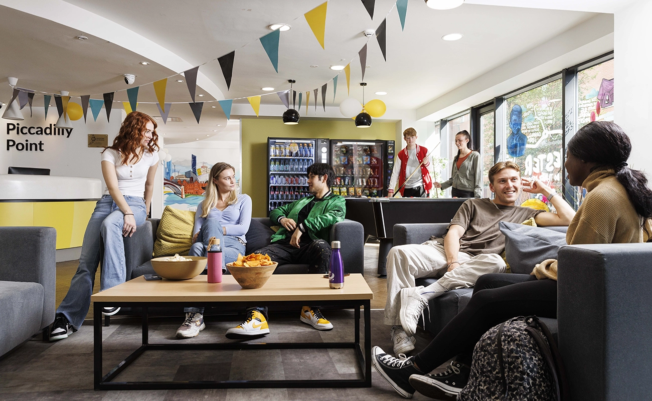 Students in the common room