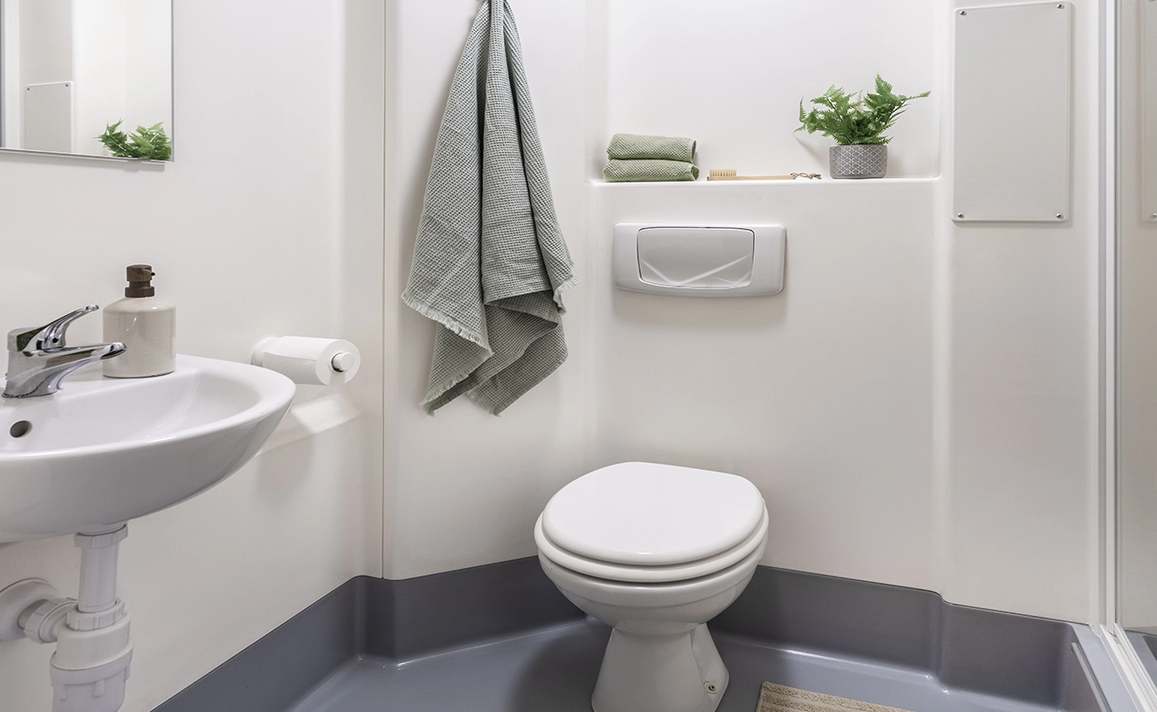 Bathroom in the Ensuite Classic, Ensuite Premium Range 1 & 2 rooms, and Studio Classic