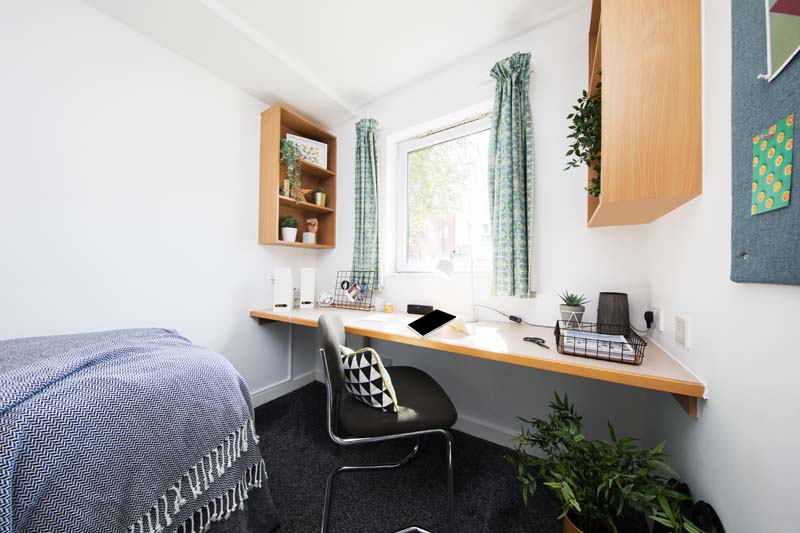 Study space in a Classic En-suite room at Rosamond House in Manchester, Unite Students accommodation