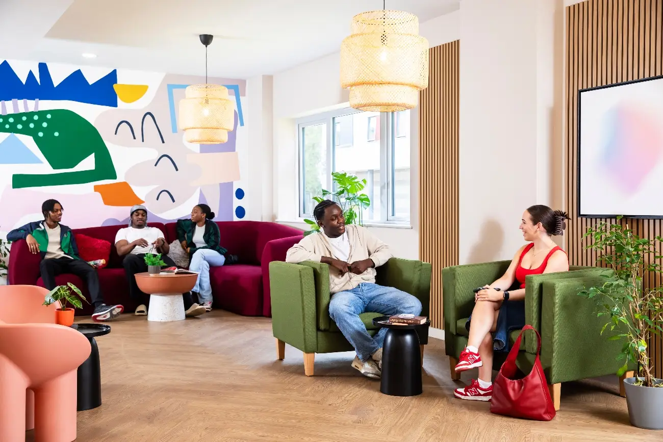 Students in the common room