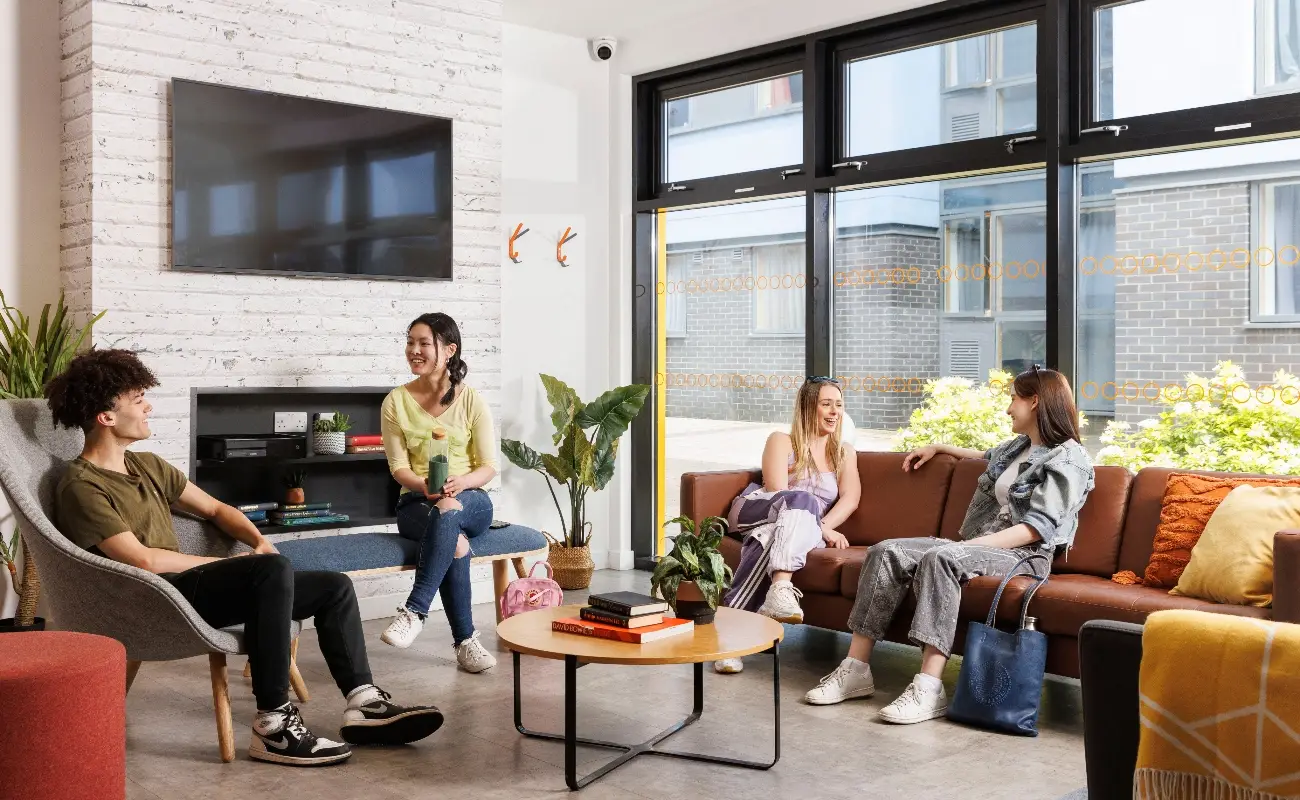 Students in the common room