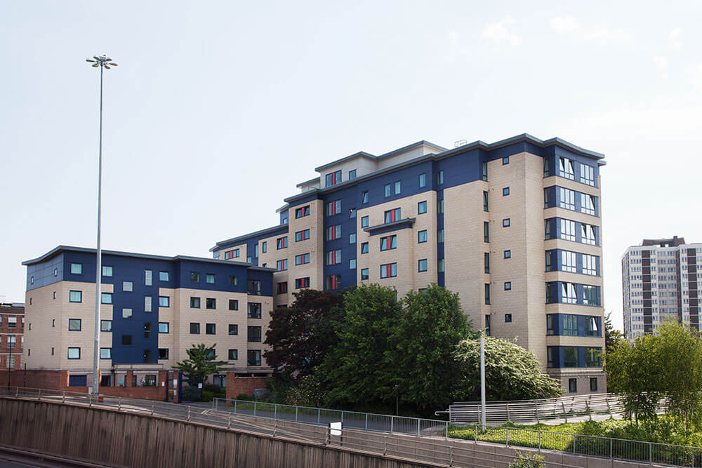 Camden Court student accommodation building in Newcasle