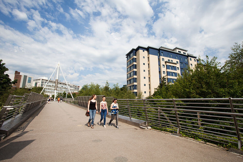 Bridge outside Camden Court in Newcastle