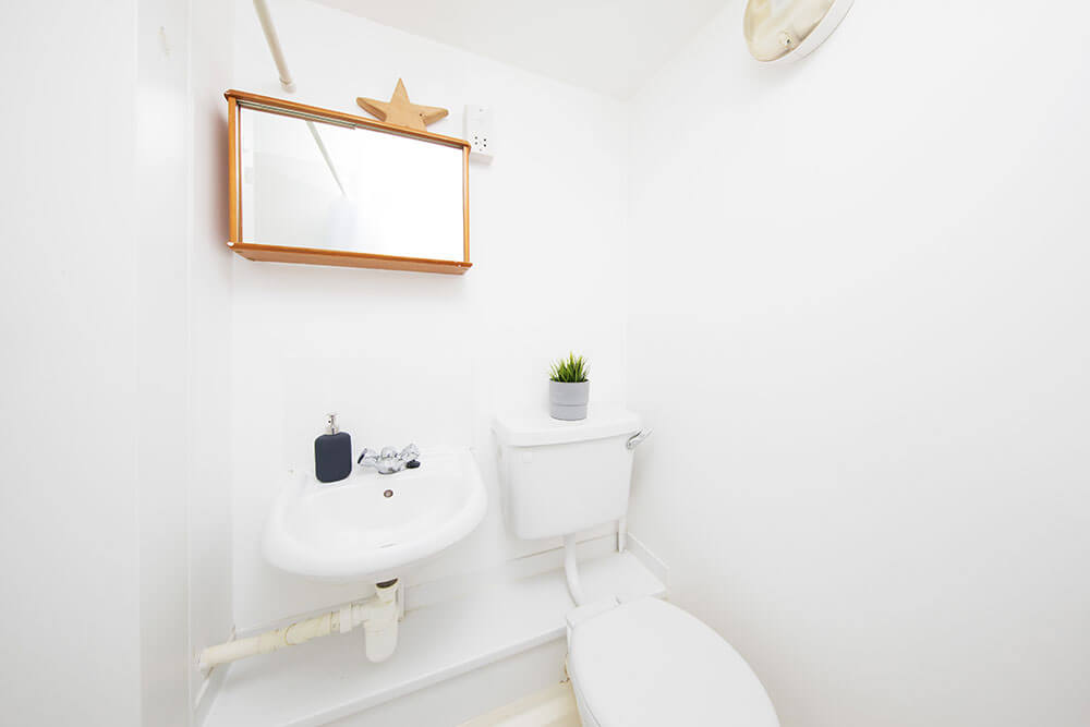 Toilet and sink in a Classic En-suite bathroom
