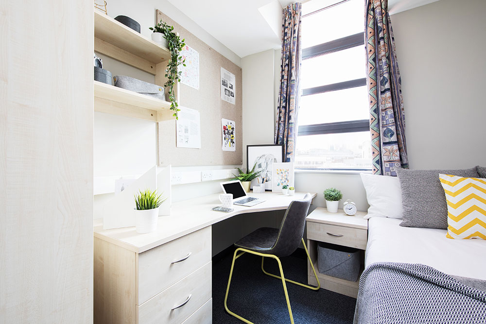 Study space in a Classic En-suite room at Magnet Court in Newcastle, Unite Students accommodation