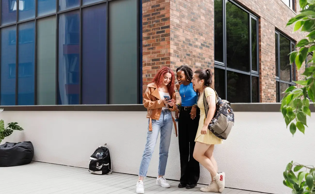 Students on the terrace