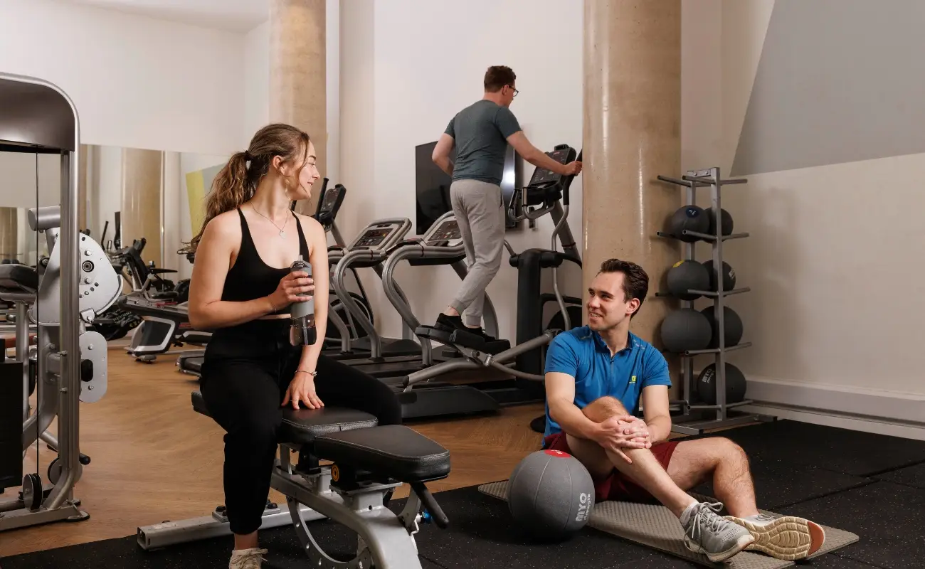 Students in the gym