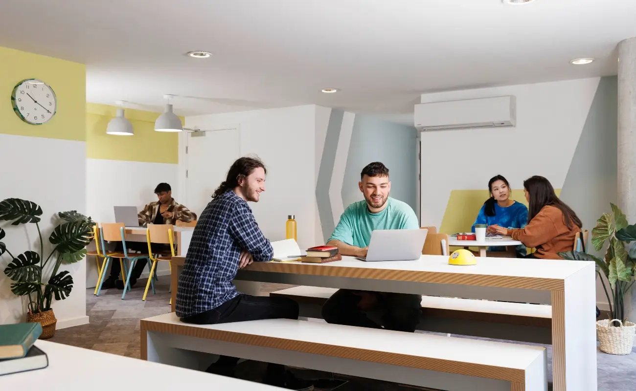 Students in the study area