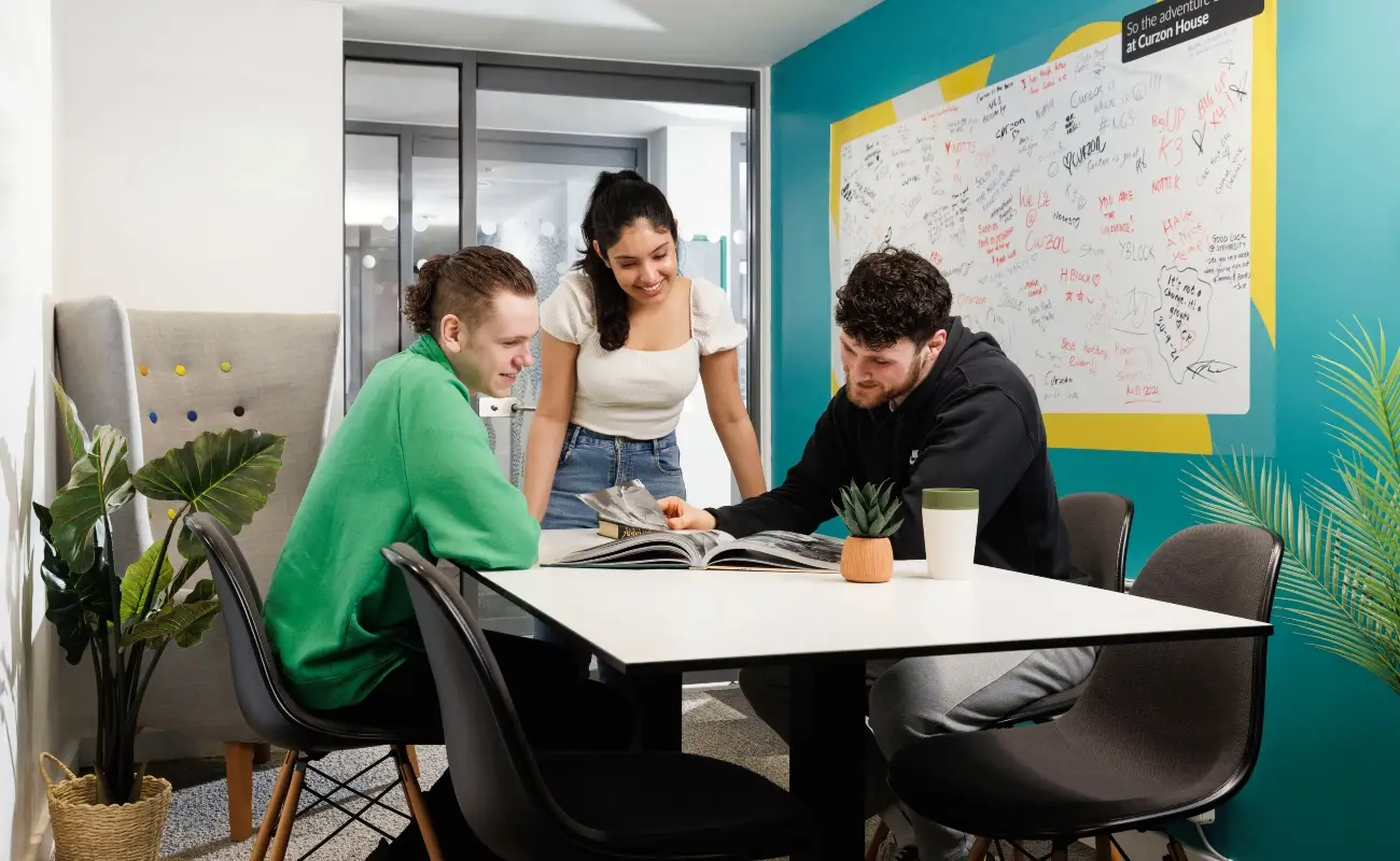 Students in the study area