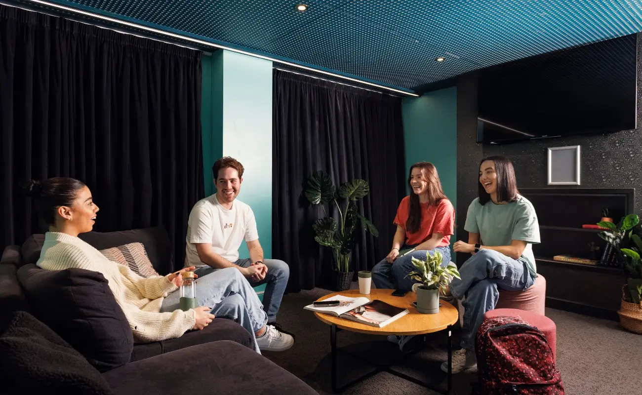 Students in the cinema room