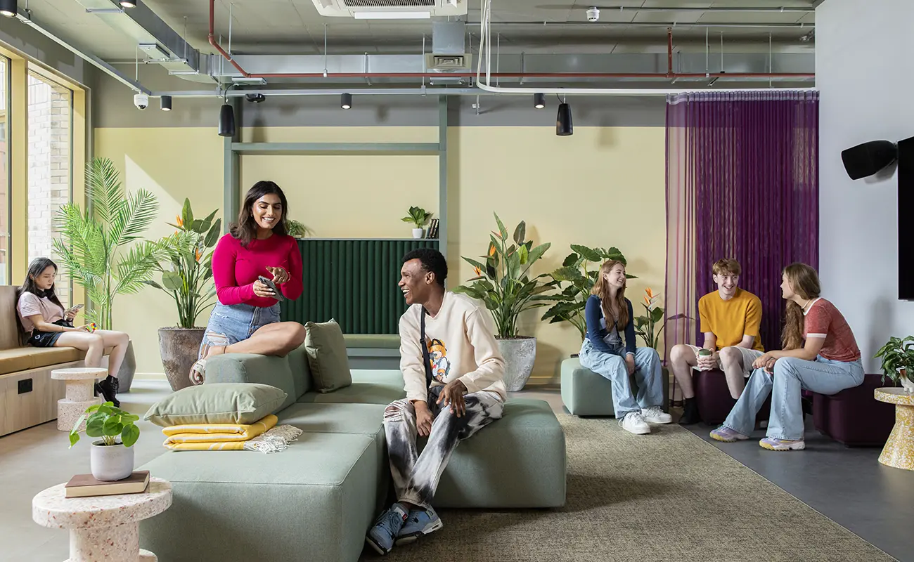 Students in the common room