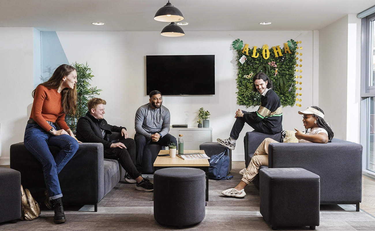 Students in the common room