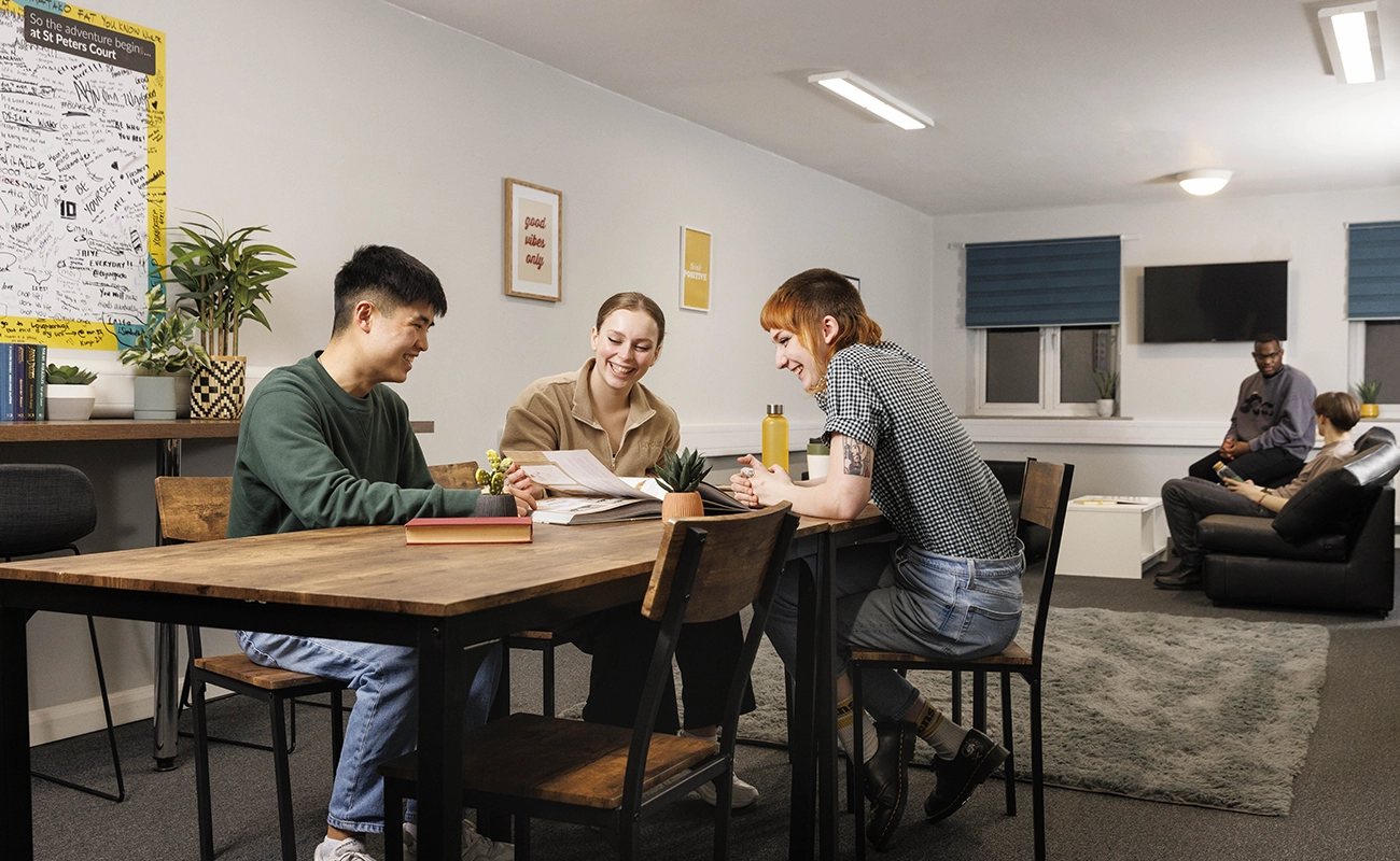 Students in the study room