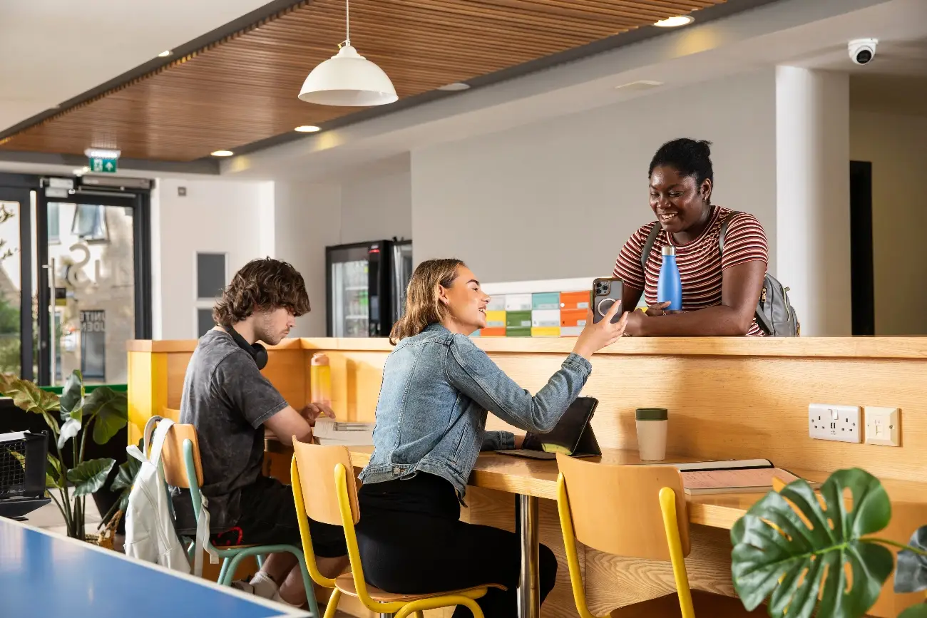 Students in the study area