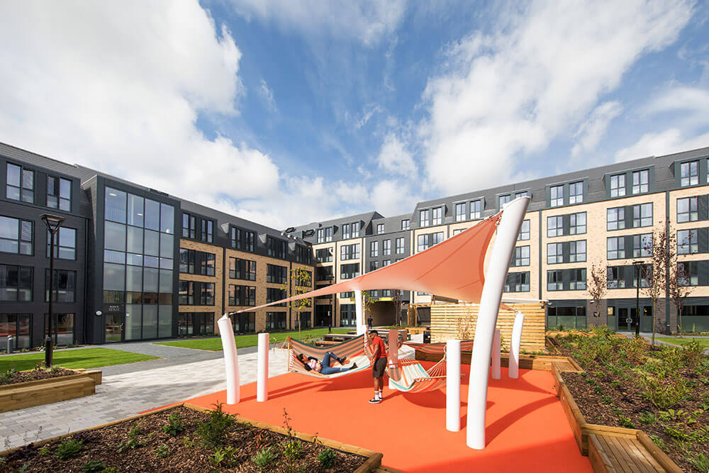 Hammock area at Parade Green Unite Students accommodation