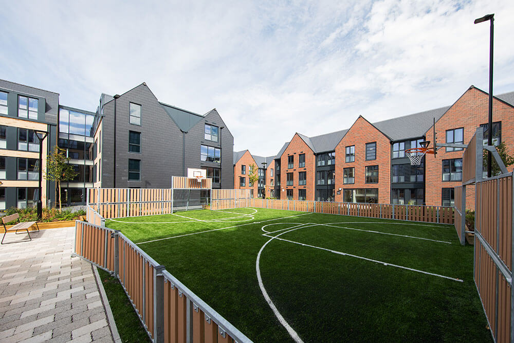 Basketball Court at Unite Student Parade Green accommodation