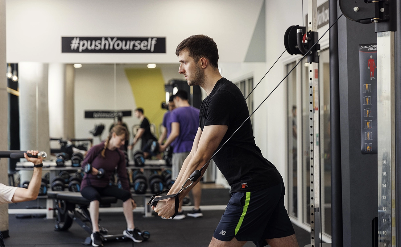 Students in the gym