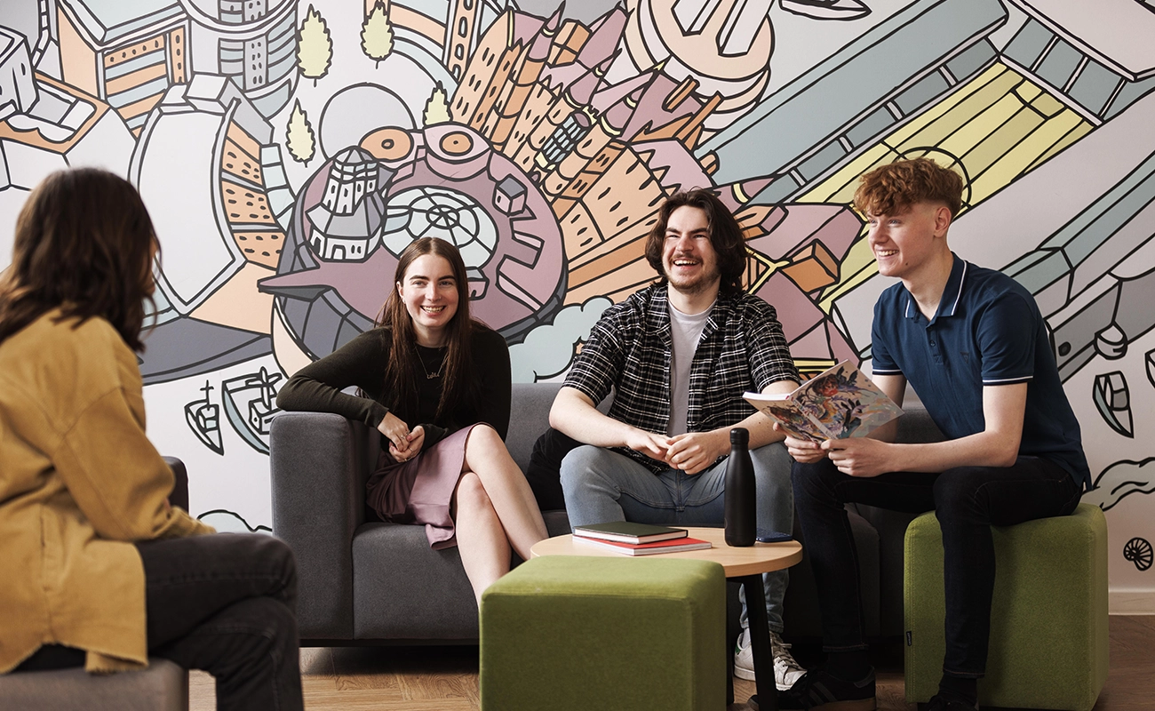 Students in the common room