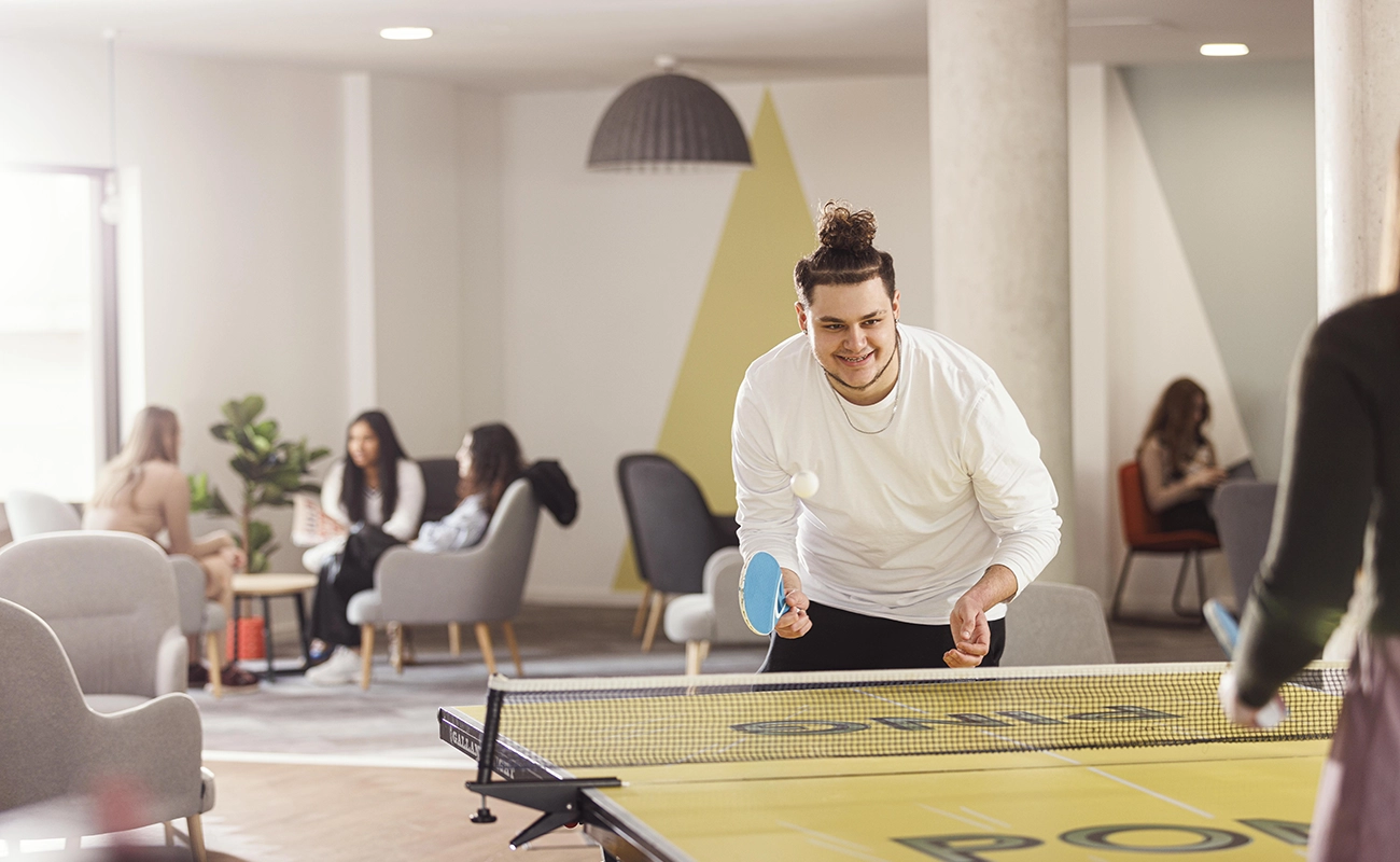 Students in the common room