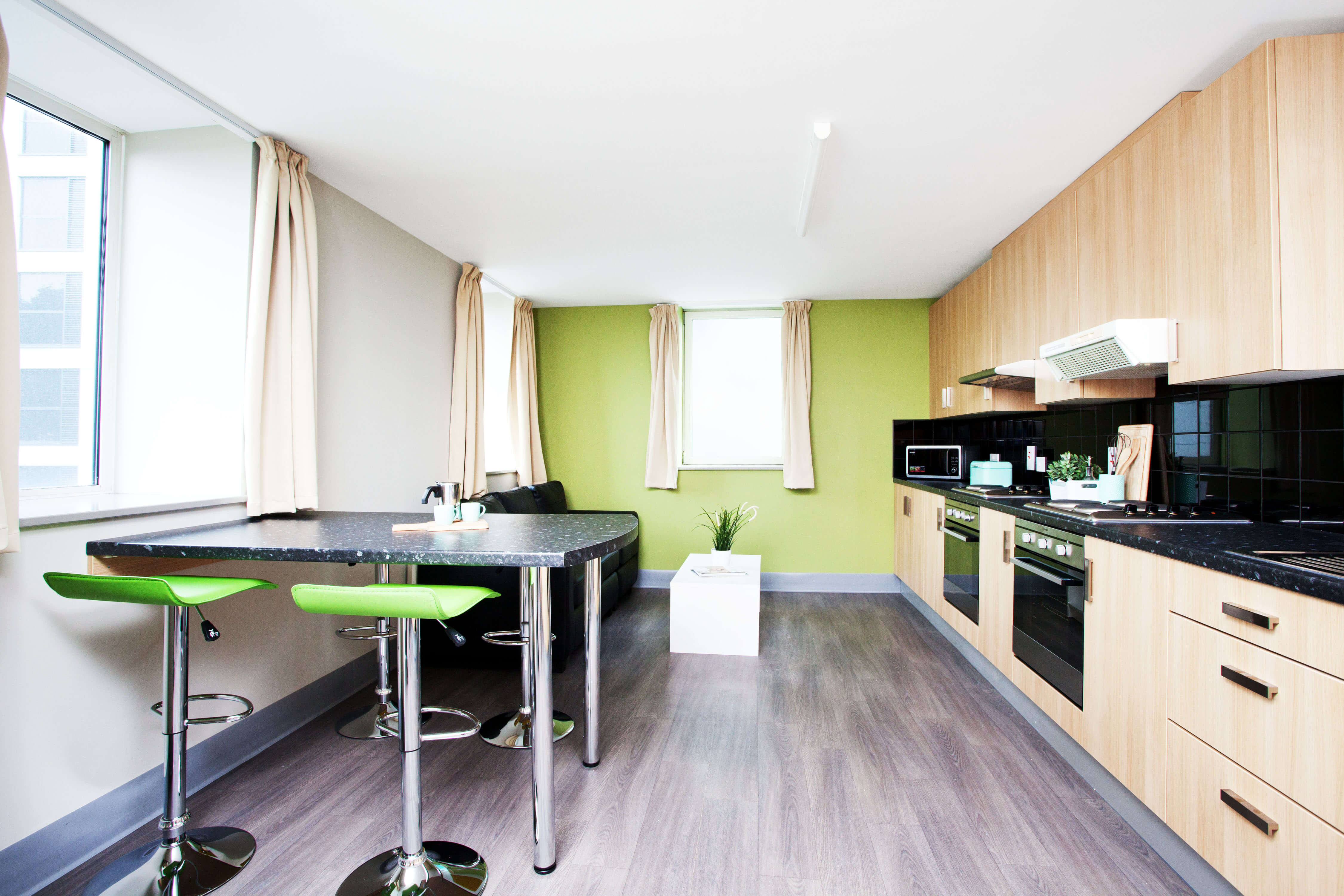 Shared kitchen area at Margaret Rule Hall