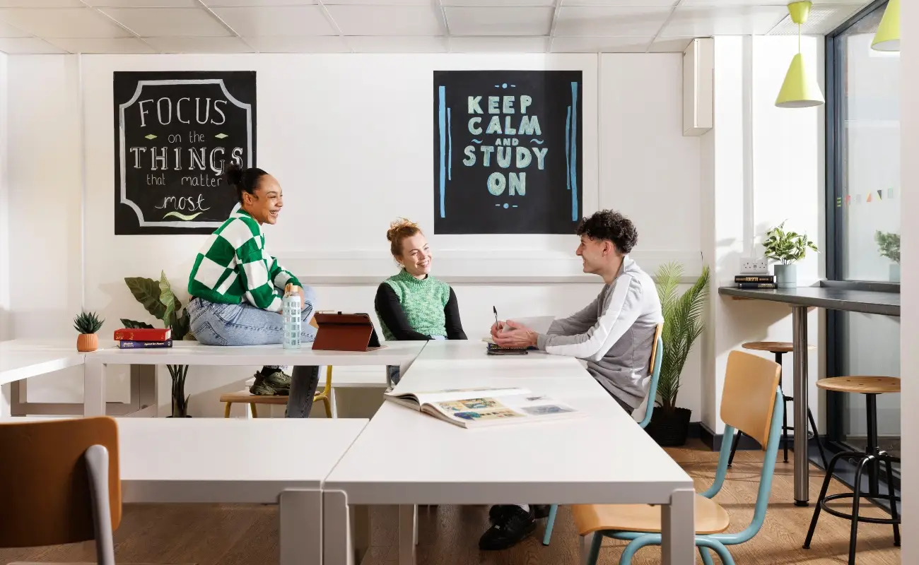 Students in the study area