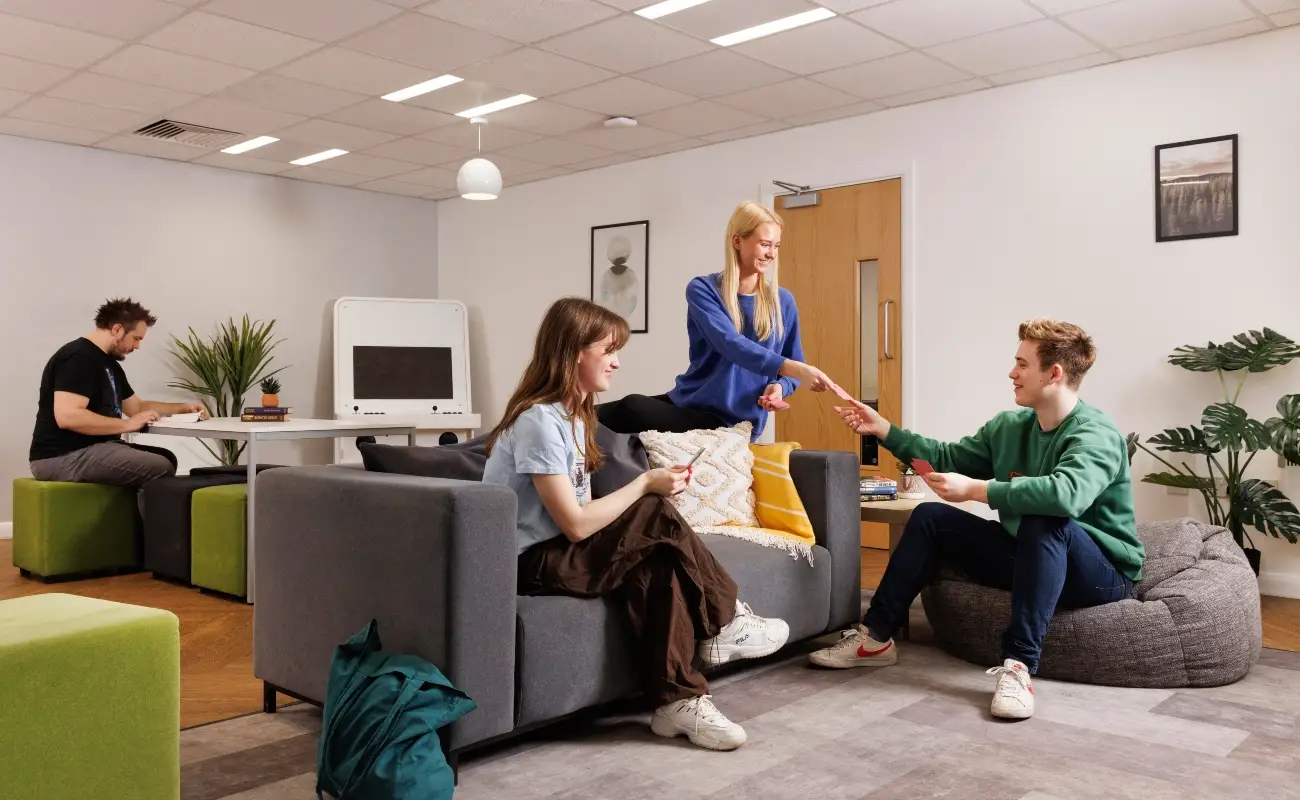 Students in the common room