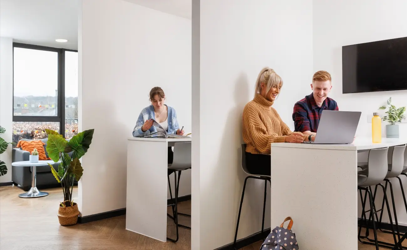 Students in the study area