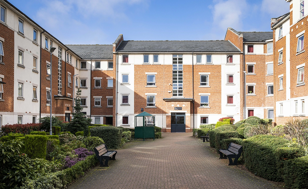 Courtyard area of Westhill Hall