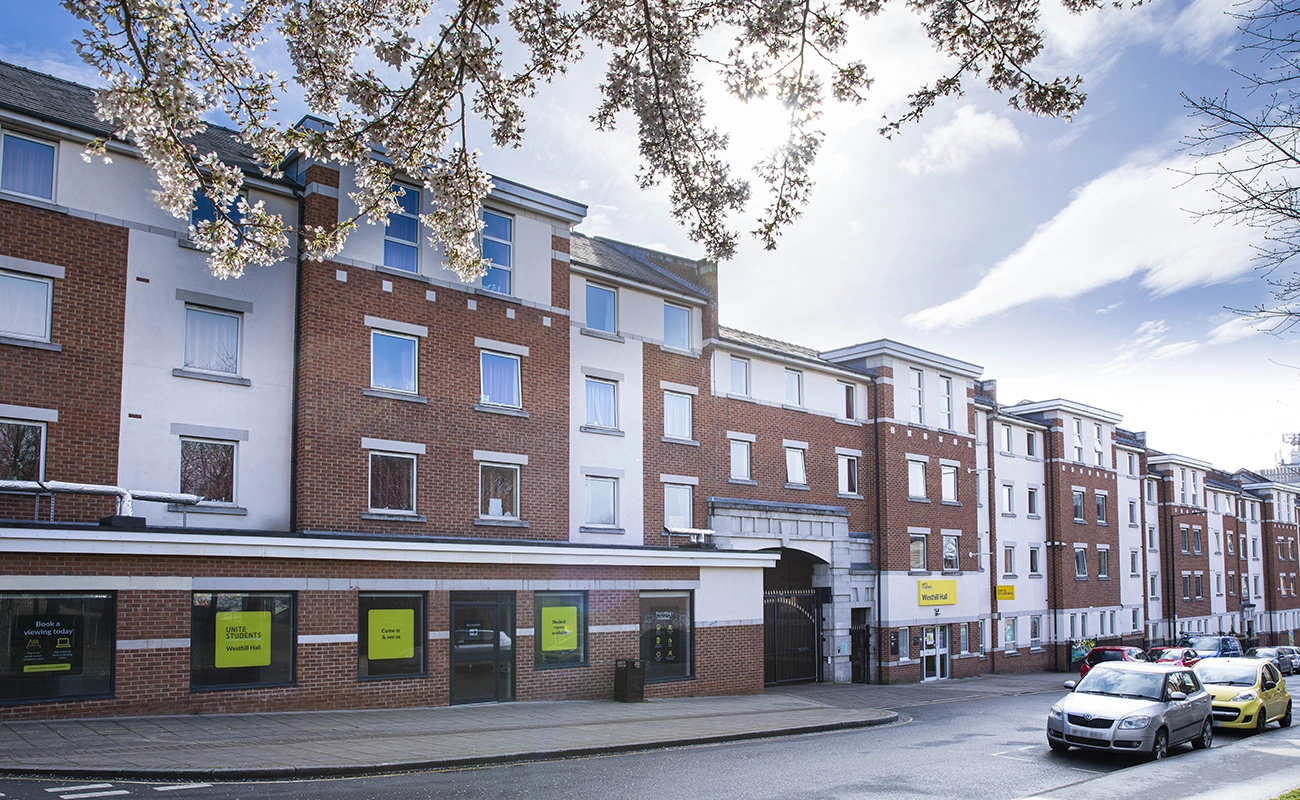 Exterior of the Westhill Hall building