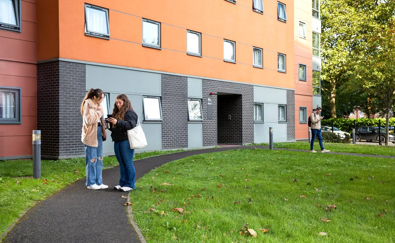 Students in the courtyard